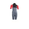 ION Capture 2/2mm Neopren Shorty Kurzarm Back Zip Steel Blue/red/black Kids 2024