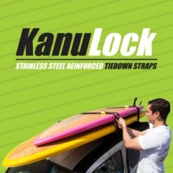 Kanulock Lockable Tie Downs 3,3m / 11ft Spanngurte -Surf Gear Verkauf kanulock lockable tie downs 33m 11ft spanngurte3