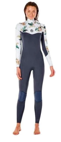 Ripcurl Rip Curl Dawn Patrol Damen FZ 4/3 Mm Neopren 2022 Charcoal