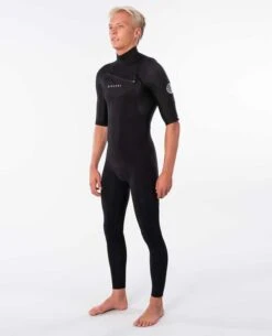 Ripcurl Rip Curl Dawn Patrol Performance Herren 2/2 Mm Frontzip Shortarm Black Neopren 2023