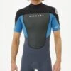 Ripcurl Rip Curl Omega 2mm S/S Backzip 2023 Herren Shorty Blue -Surf Gear Verkauf rip curl omega 2mm s s backzip herren shorty blue 2
