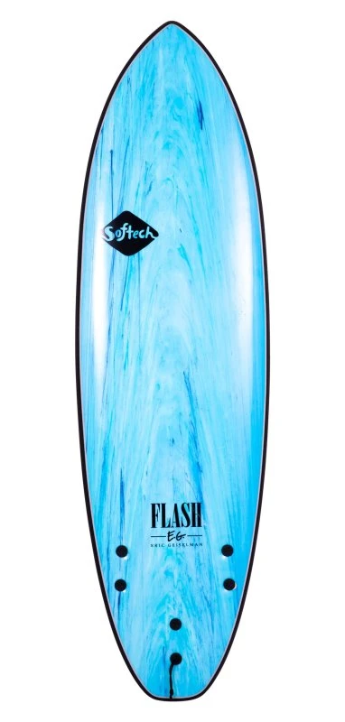 Softech Eric Geiselman Flash FCS II 6'6" Soft Surfboard Aqua Marble 3 Softech Eric Geiselman Flash FCS II 6'6" Soft Surfboard Aqua Marble